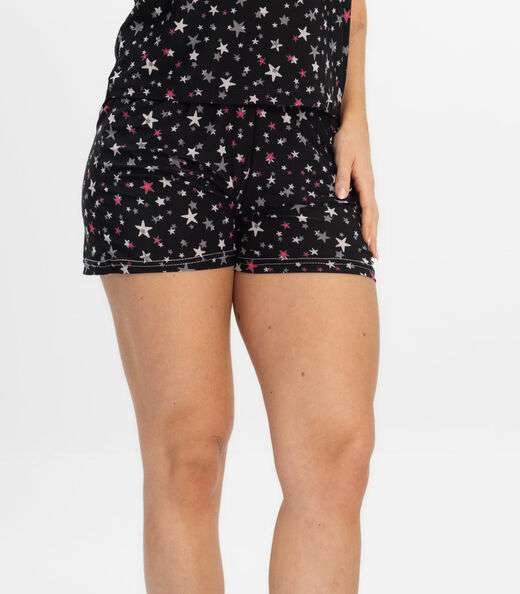 Short Doll Curto Feminino De Liganete Bella Ana Preto