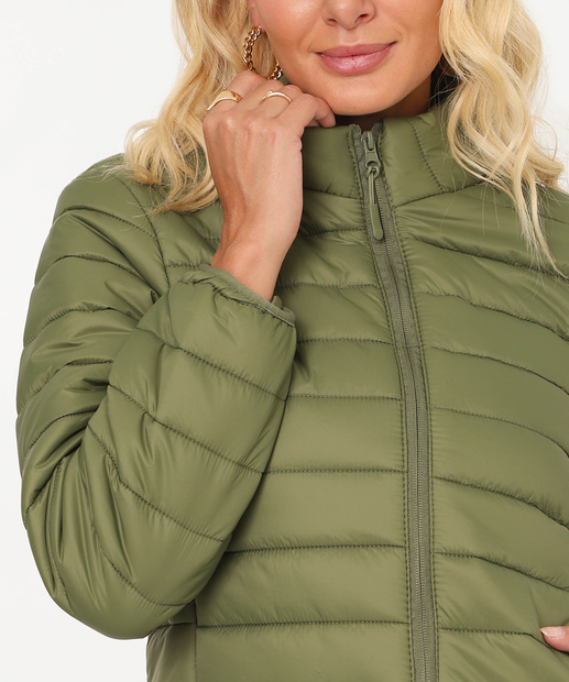 Jaqueta Feminino Puffer Bolsos Marisa Verde