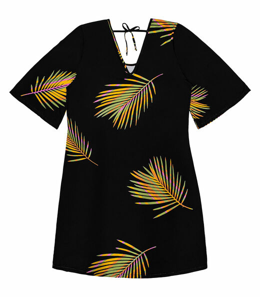 Vestido Feminino Floral Rovitex Preto