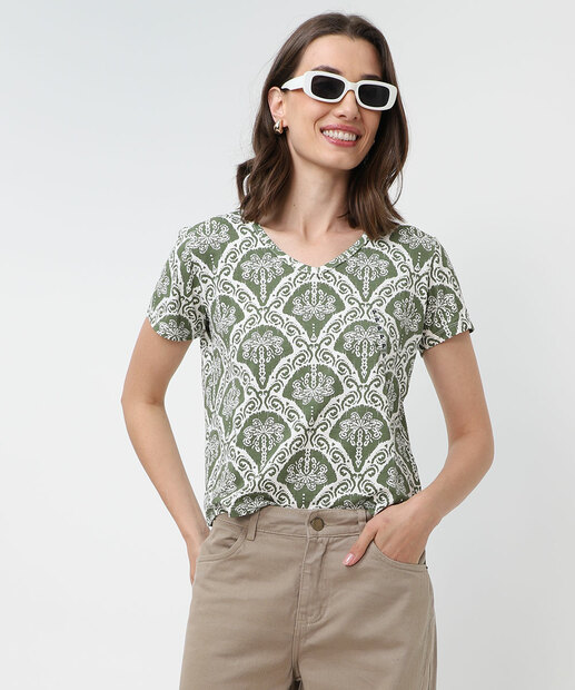 Image_Blusa Feminina Estampada Manga Curta Marisa Off White