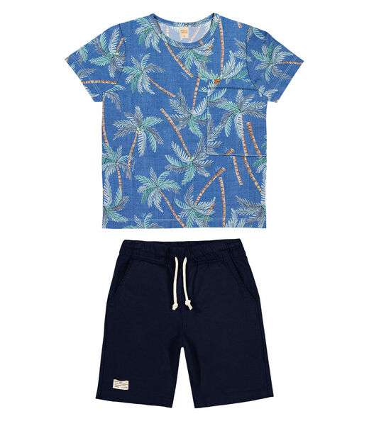 Conjunto Infantil Masculino Coqueiros Trick Nick Azul