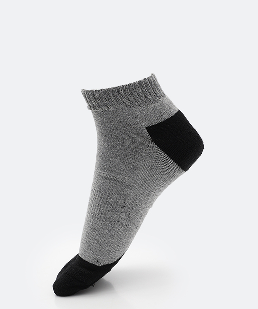 Kit 3 Pares Meias Masculina Cano Curto MR Cinza