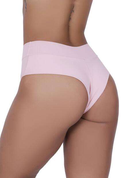 Calcinha Clássica Canelada Concept Lingerie Rosa