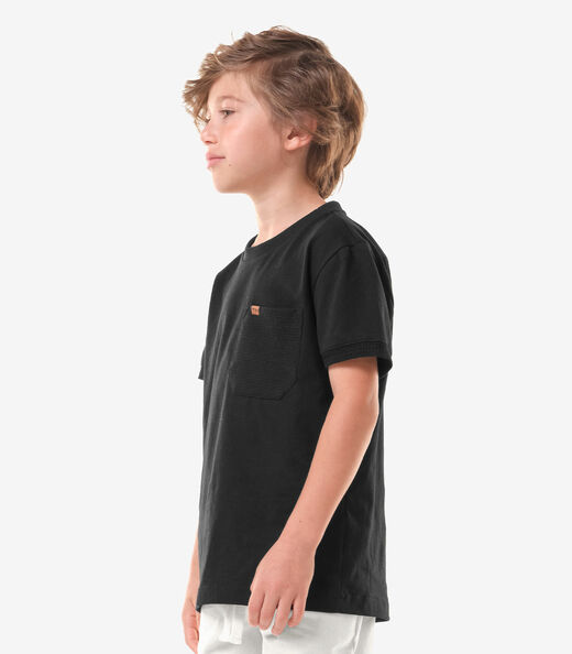 Camiseta Infantil Cotton Menino Trick Nick Preto