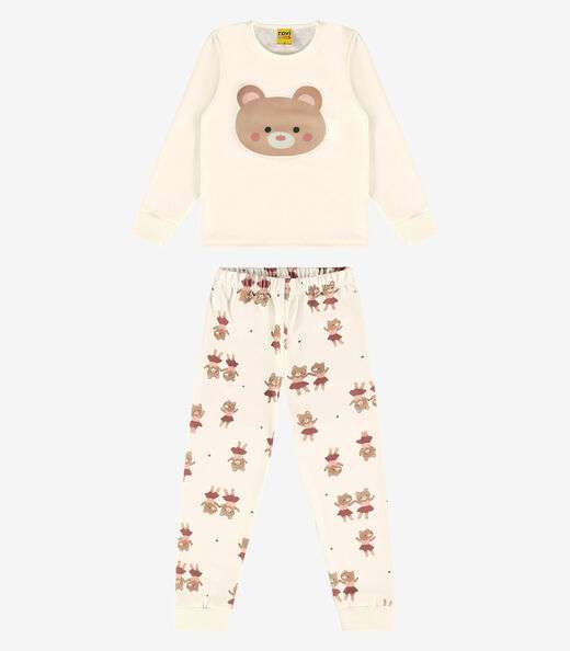 Pijama moletinho Rovi Kids Bege