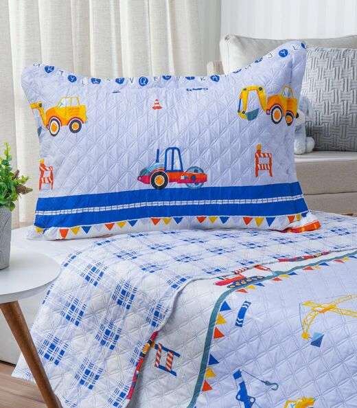 Jogo Cobre Leito Dupla Face Casal Bene Casa Azul