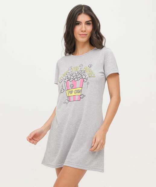 Camisola Estampa Pipoca Manga Curta Marisa