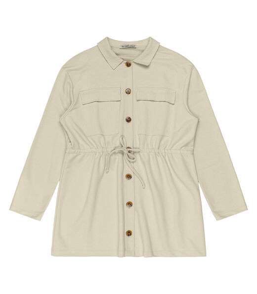 Parka Feminina Plus Size Secret Glam Bege