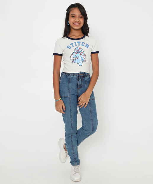 Image_Calça Juvenil Jeans Jogger Bolsos Tam 10 a 16 Azul