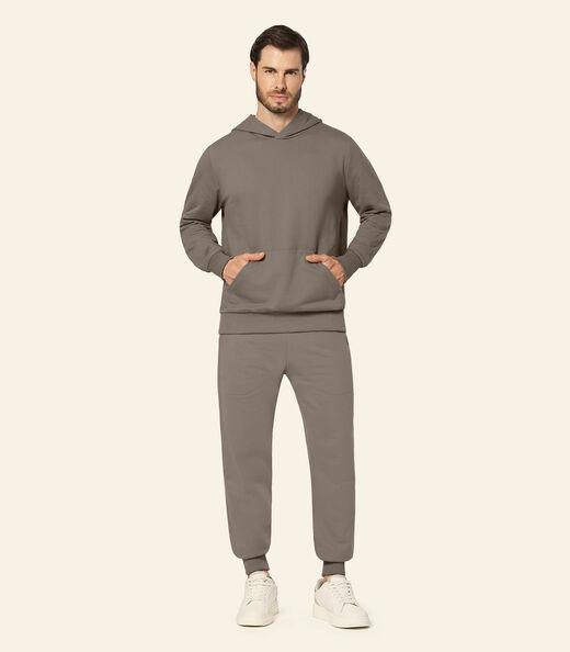 Image_Calça Masculina Em Moletom Peluciado Diametro Marrom