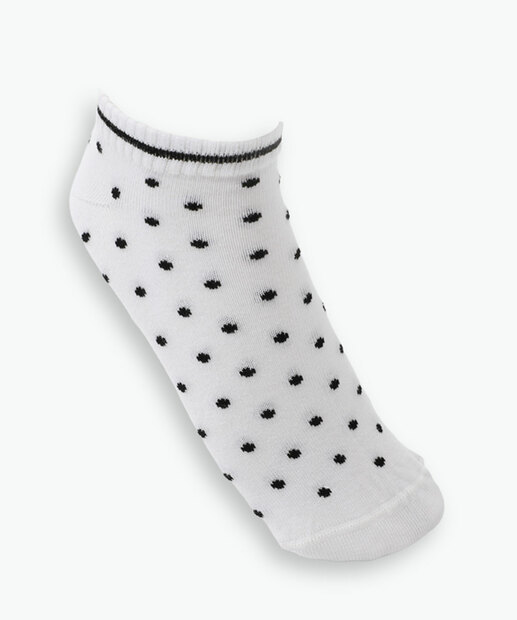 Kit 3 Pares Meias Cano Curto Feminina Poá Marisa Cinza