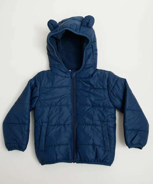 Jaqueta infantil Puffer Capuz MR Tam 1 a 4