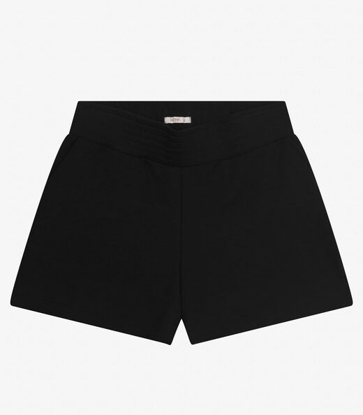 Shorts Plus Size em Piquet Verona Secret Glam Preto