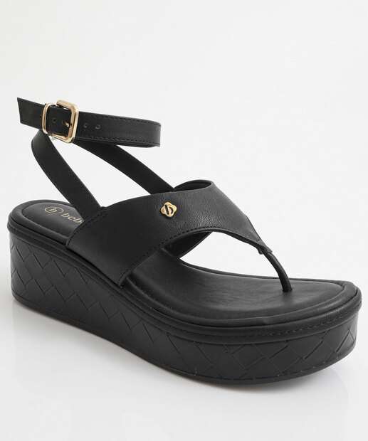 Image_Sandália Feminina Flatform Bebecê Preto