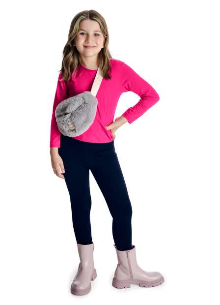 Blusa Manga Longa Infantil Feminina Rovitex Kids Rosa