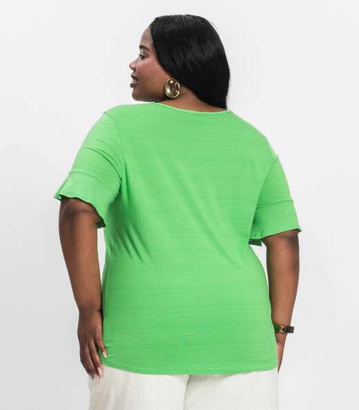 Blusa Plus Size Infinita Cor Rovitex Verde