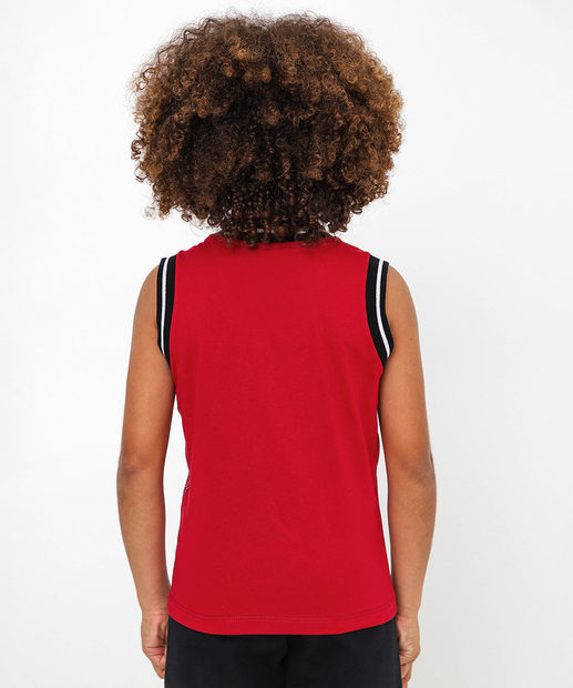 Regata Infantil Tela Homem Aranha Tam 4 a 10 Vermelho
