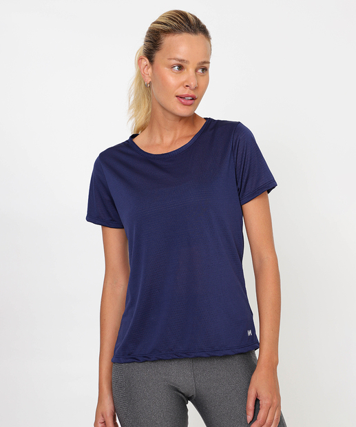 Image_Blusa Feminina Fitness Básica Dry Fit Marisa Azul