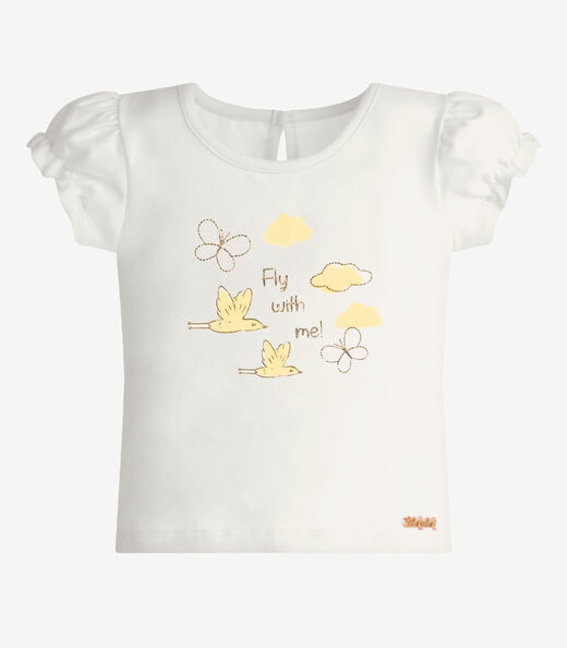 Conjunto Infantil Blusa Com Shorts Trick Nick Bege