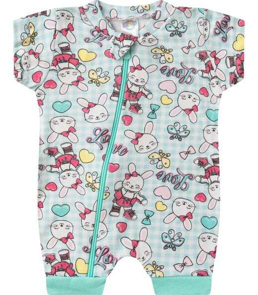 Image_Macacão Bebe Curto Com Zíper Suedine Kappes Verde