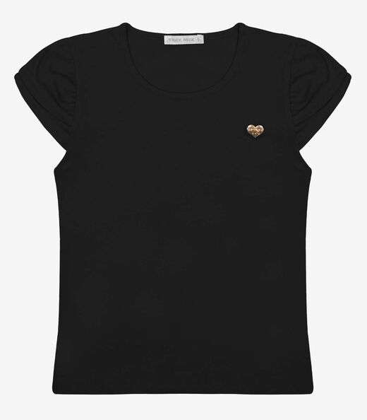 Blusa Infantil Feminina Cotton Leve Trick Nick Preto