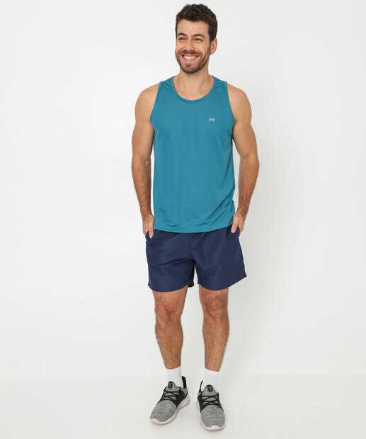 Regata Masculina Dry Fit Fitness MR Azul