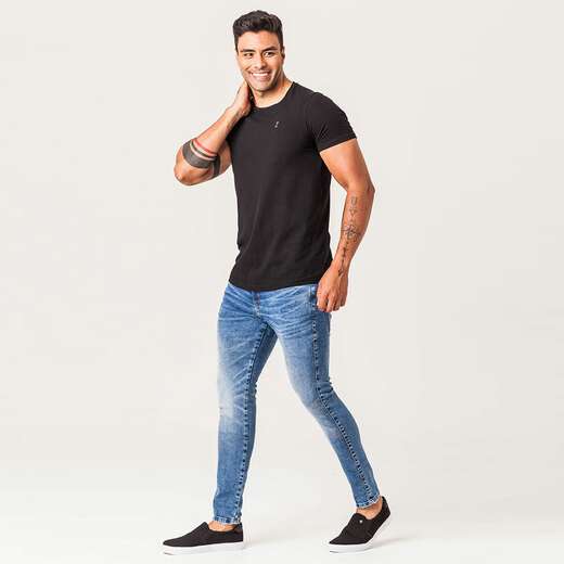 Calça Jeans Super Skinny Masculina Zune