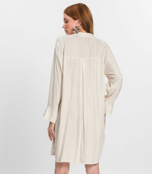 Vestido Chemise Feminino Com Botões Endless Bege