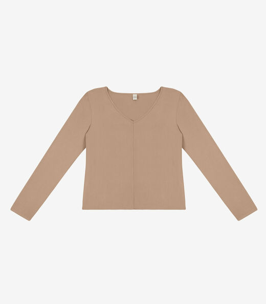 Image_Blusa Manga Longa Feminina Rovitex Marrom