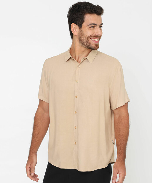 Image_Camisa Masculina Manga Curta Marisa Marrom