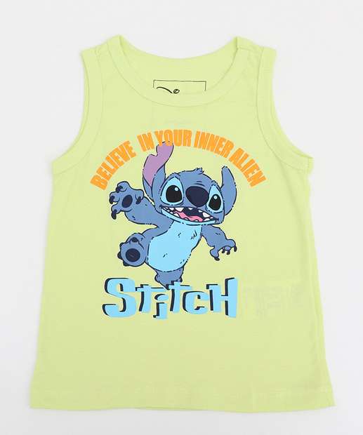 Regata Infantil Stitch Tam 1 a 3 Verde