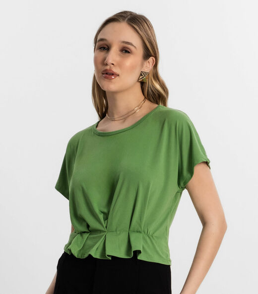 Blusa Feminina Com Pregas Endless Verde