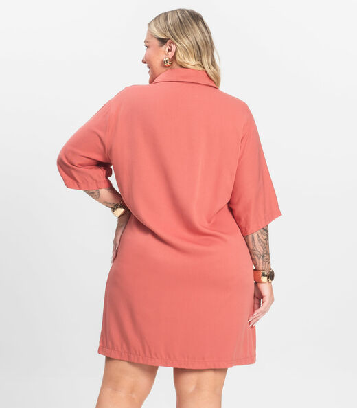 Vestido Midi Plus Size Secret Glam Laranja