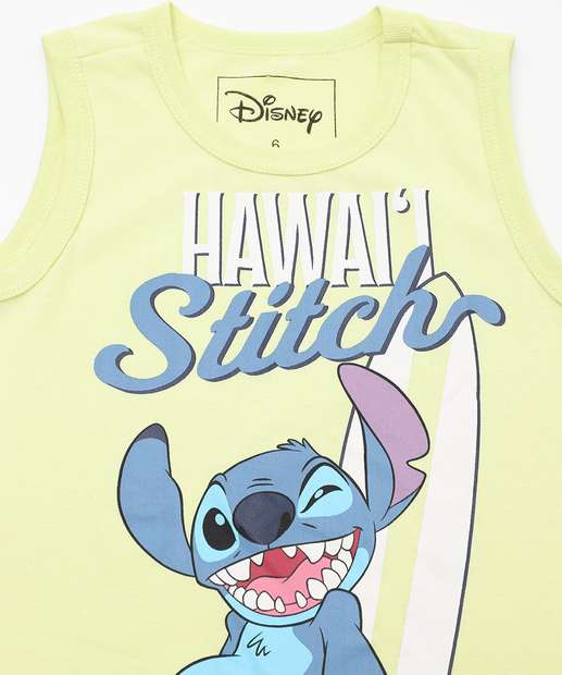 Regata Infantil Stitch Disney Tam 4 a 10 Verde