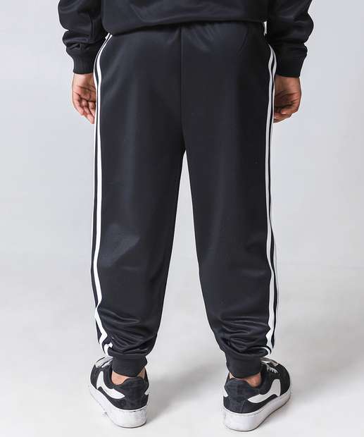 Calça Infantil Jogger Helanca Marisa Tam 4 a 10 Preto