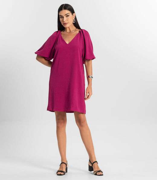 Vestido Feminino Liso Rovitex Rosa