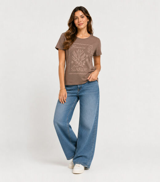 Blusa Feminina Molicotton Viscose Infinita Cor Marrom