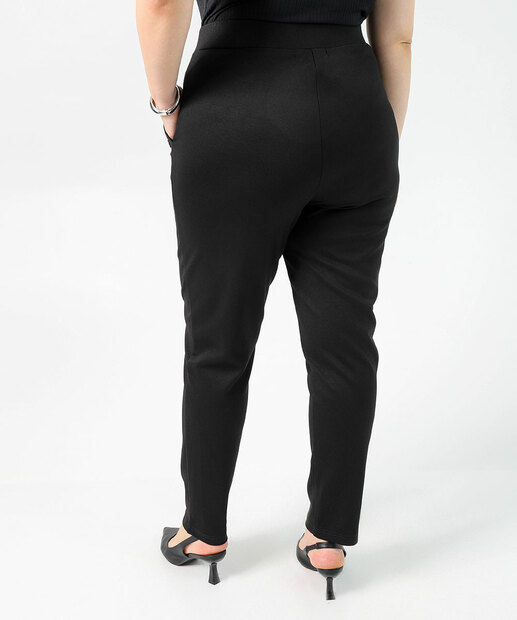 Calça Plus Size Feminina Legging Botões Marisa Preto