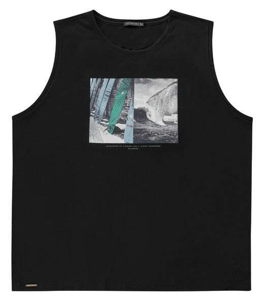Regata Plus Size Masculina Diametro Preto
