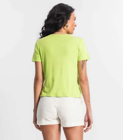 Blusa Feminina Manga Curta Select Verde