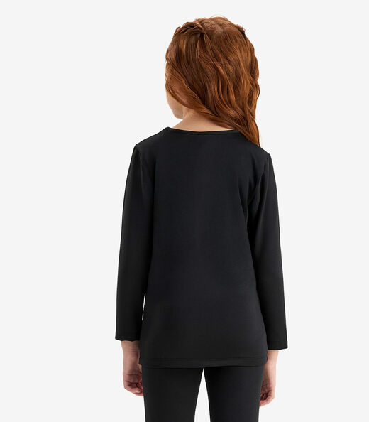 Camiseta Menina Manga Longa Térmica Rovi Kids Preto