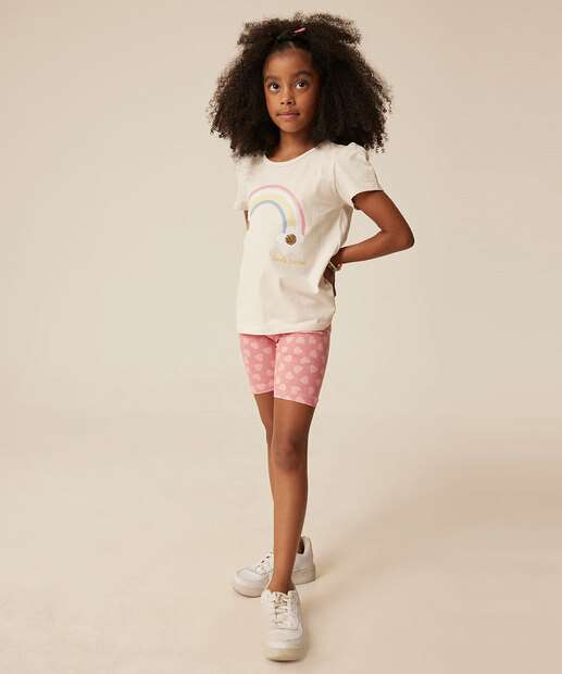 Image_Bermuda Infantil Ciclista Cotton Coração Marisa Tam 4 a 10