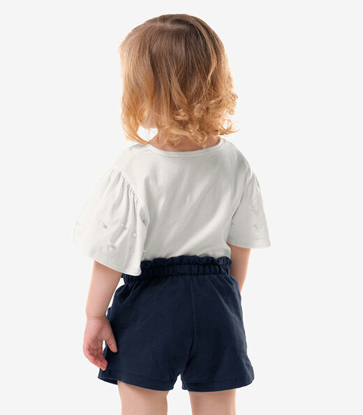 Blusa Infantil Feminina Cotton Leve Trick Nick Bege