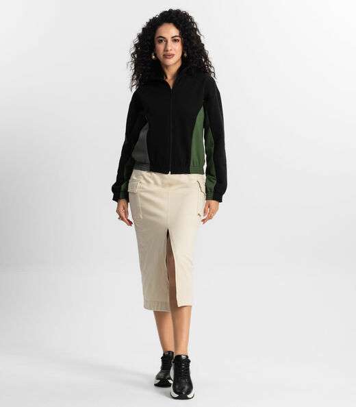 Jaqueta Feminina Bicolor Rovitex Verde