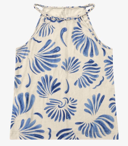 Blusa Feminina Com Alça Meia Malha Rovitex Azul
