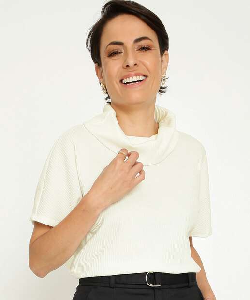 Image_Blusa Feminina Canelada Gola Alta Degagê Marisa