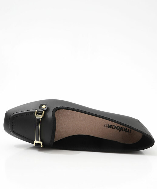 Mocassim Loafer Feminino Bridão Moleca Preto