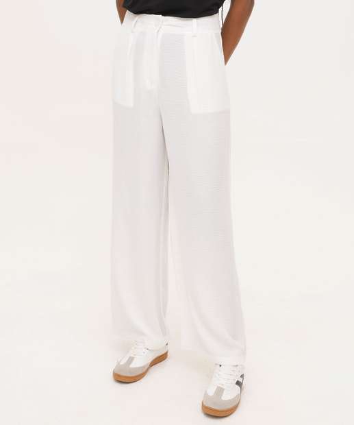 Calça Pantalona Feminina Textura Marisa