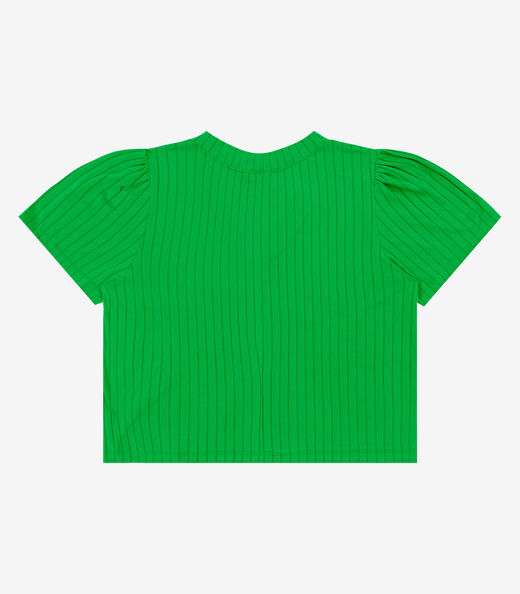 Blusa Canelada Plus Infinita Cor Verde