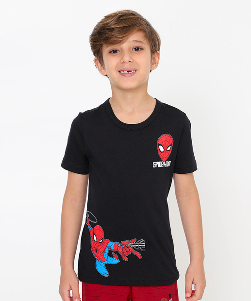 Image_Camiseta Infantil Homem Aranha Marvel Tam 4 a 10 Preto